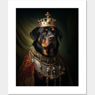 Regal Rottweiler - Medieval German Queen Posters and Art